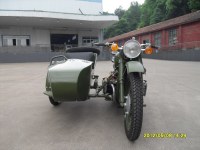 Classic style 750cc motorcycle sidecar with army green color