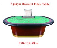 7-player Baccarat poker table