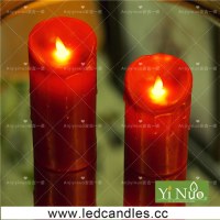 Christmas Window Remote LED Moving Wick Candles, Battery Candle