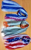 Flag scarves in 100% polyester
