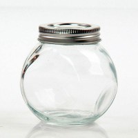Glass storage jars with lids