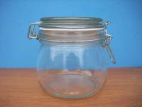 Glass food storage jars