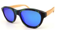 Gafas de sol de marco de madera TAC polarizada Lente Revo