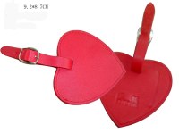 High Fashion Heart-shaped PU Leather Luggage Tag