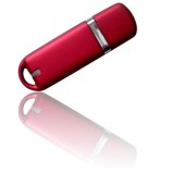 Plastic USB flash drive with helpful key-loop