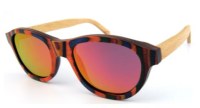 Gafas de sol de madera del monopatín lente polarizada de Revo