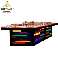 Forma de puente Rainbow Color Teppanyaki Table Grill Equipo de cocina