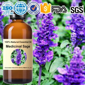 Aceite esencial de salvia medicinal al por mayor de fábrica: Salvia officinalis 100 %...