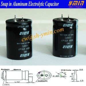 Power Capacitor Snap in Electrolytic Capacitor For Solar PV Power Inverter Solar Photov...
