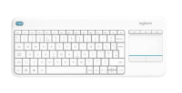 Clavier QWERTY Logitech sans fil Touch Keyboard K400 Plus Blanc - 920-007128
