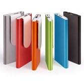 Slim mobile power bank with power switch and 4 LED indicator