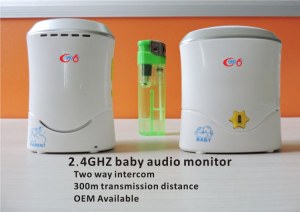 2.4G wireless Audio digital baby monitor clear voice _300m two way talk