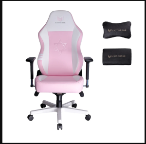 VICTORAGE Premium PU Leather Computer Gaming Chair Home Chair (Pink)