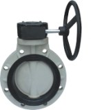 PVDF Worm gear butterfly valve
