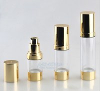 Empty gold airless cosmetic bottle 15ml-30ml-50ml