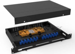 19 2U Rack Mount Fiber ODF Optical Distribution Frame / Patch Panel 48 Port loaded with...