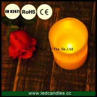 High quality Remote Control Red Carved Led Candle