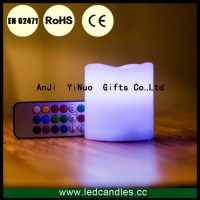 Wave Edge Color Changing LED Wax Candle with Remote Control