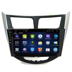 Android de cuatro núcleos de coche GPS Hyundai Verna / Accent / Solaris 9 pulgadas