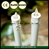 White Dripping flickering LED taper candles
