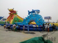 Gaint inflatable water slide inflatable hippo water slide swimming pool equipment