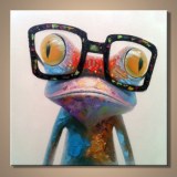 Oil Painting Modern Abstract Frog Hand Painted Canvas home decoration free shipping