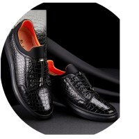 Zapatos de cuero de cocodrilo para hombre, ropa Formal de negocios informal de gama alt...