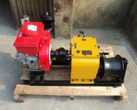 Diesel motor cable winch