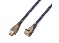 Reekin HDMI Câble - 3,0 Mètre - FULL HD Metal Plug 90° (Hi-Speed w. Ether.)