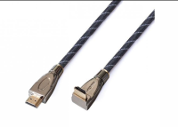 Reekin HDMI Câble - 2,0 Mètre - FULL HD Metal Plug 90° (Hi-Speed w. Ether.)