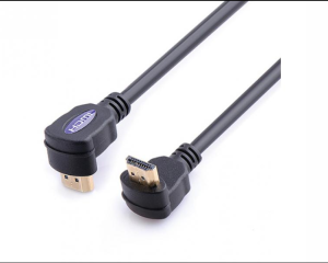 Reekin HDMI Câble - 2,0 Mètre - FULL HD 2x 90° (High Speed w. Ethernet)