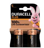 Battery Duracell Alkaline Plus Extra Life MN1400/LR14 Baby C (2-Pack)