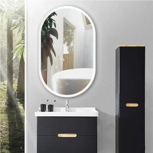 LAM-009 Oval Backlit Bathroom Wall Mirror With Belt