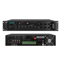 MP610U 250W 6 Zones Paging Amplifier with USB/ SD/ FM/ Bluetooth