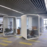 Soundproof office booth provides the perfect quiet space to think and focus attention