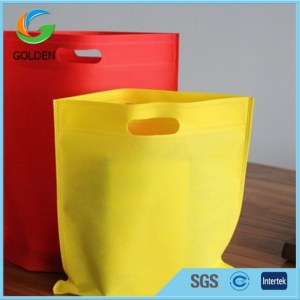 35gsm White Supermarket Non Woven D Cut Shopping Bag