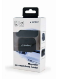 Gembird Support de smartphone de voiture magnétique, noir TA-CHM-01