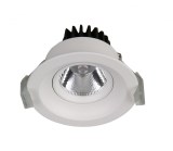 7W LED COB downlight adjustable angle aluminum heat sink round recessed mounted