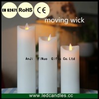Electric Moving Flame Wick LED Candle Set, Candle with Timer