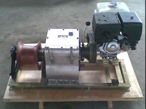 Cable winch ,set up wire rope