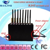 GSM GPRS 8 Port Modem Pool for send bulk SMS MMS RJ45 interface