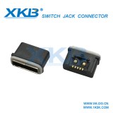 Vertical with screw hole to secure USB connector