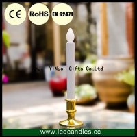 Everlasting moving flame led taper candle with remote control