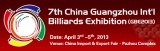 The 7th China Guangzhou International Billiards Exhibition (GBE2013)