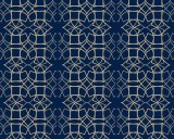 Dark Blue Cut Traditional Prayer Room Carpet