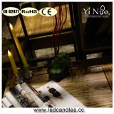 Thin pillar flameless led candles for home decor set of 2