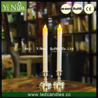 Window Lamp Brass Silvery Base, flickering plastic material candle lights