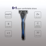 High quality 6 blades system shaving razor
