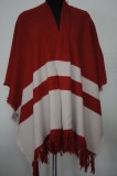 Anomaly stripe tassels shawl knitted cloak women sweater
