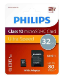 Philips MicroSDHC 32GB CL10 80mb/s UHS-I +Adaptateur au détail
